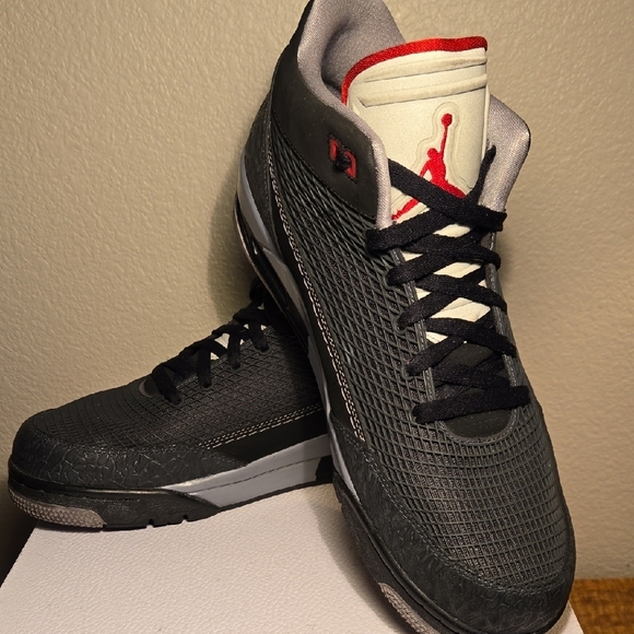 Air Jordan Flight Club 80's Black and Red Sneakers - Picture 4 of 11